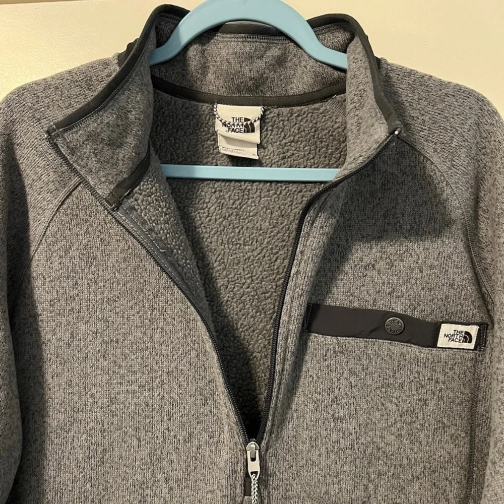The‎ North Face Men’s Gordon Lyons Gray 1/4 Zip Fleece Pull Over Sweater Size XL